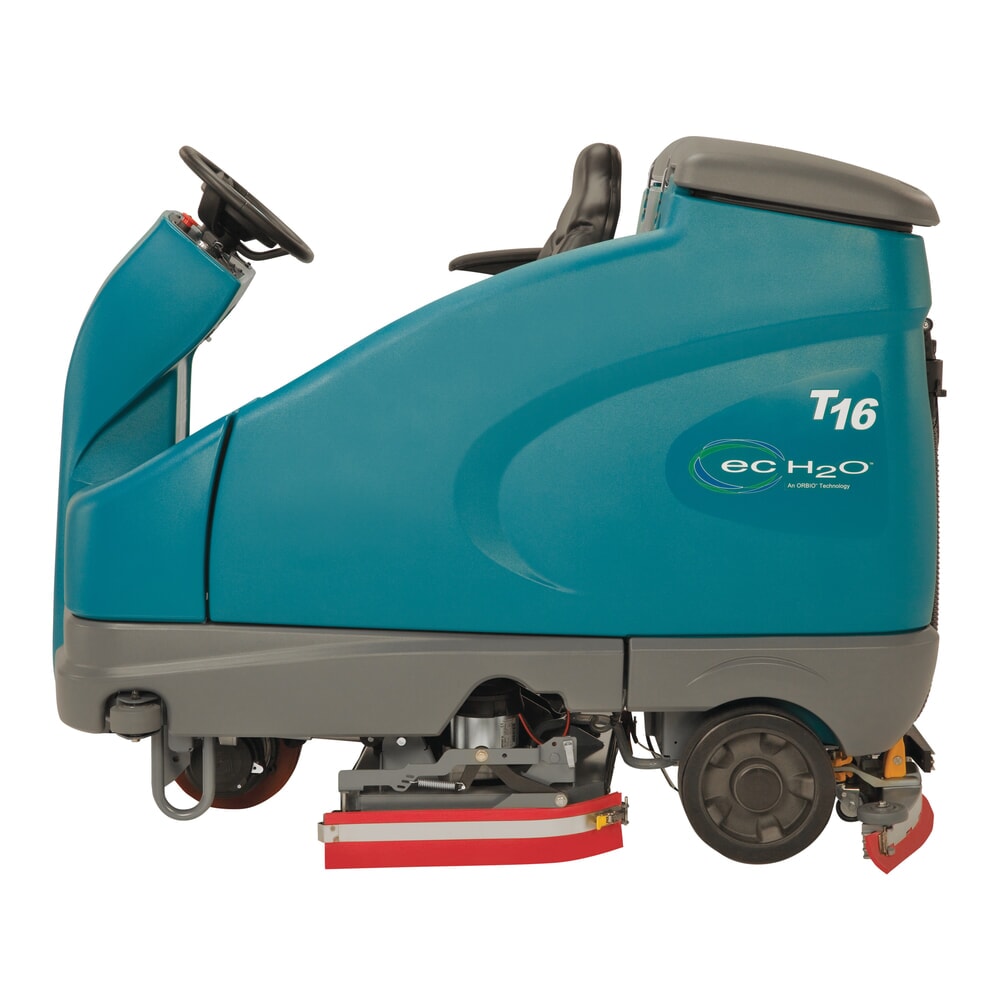 Produktabbildung Nr. 1: Tennant® Aufsitz-Scheuersaugmaschine T16, vollelektrischer Fahrantrieb, mit 2 Schrubbwalzen