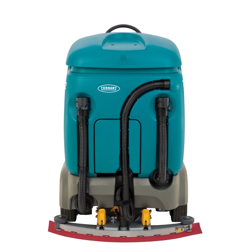 Produktabbildung Nr. 4: Tennant® Aufsitz-Scheuersaugmaschine T12, vollelektrischer Fahrantrieb, mit 2 Schrubbtellern, Komfortsitz, Rammschutz, Seitenschubaggregat, Ec-H2O System