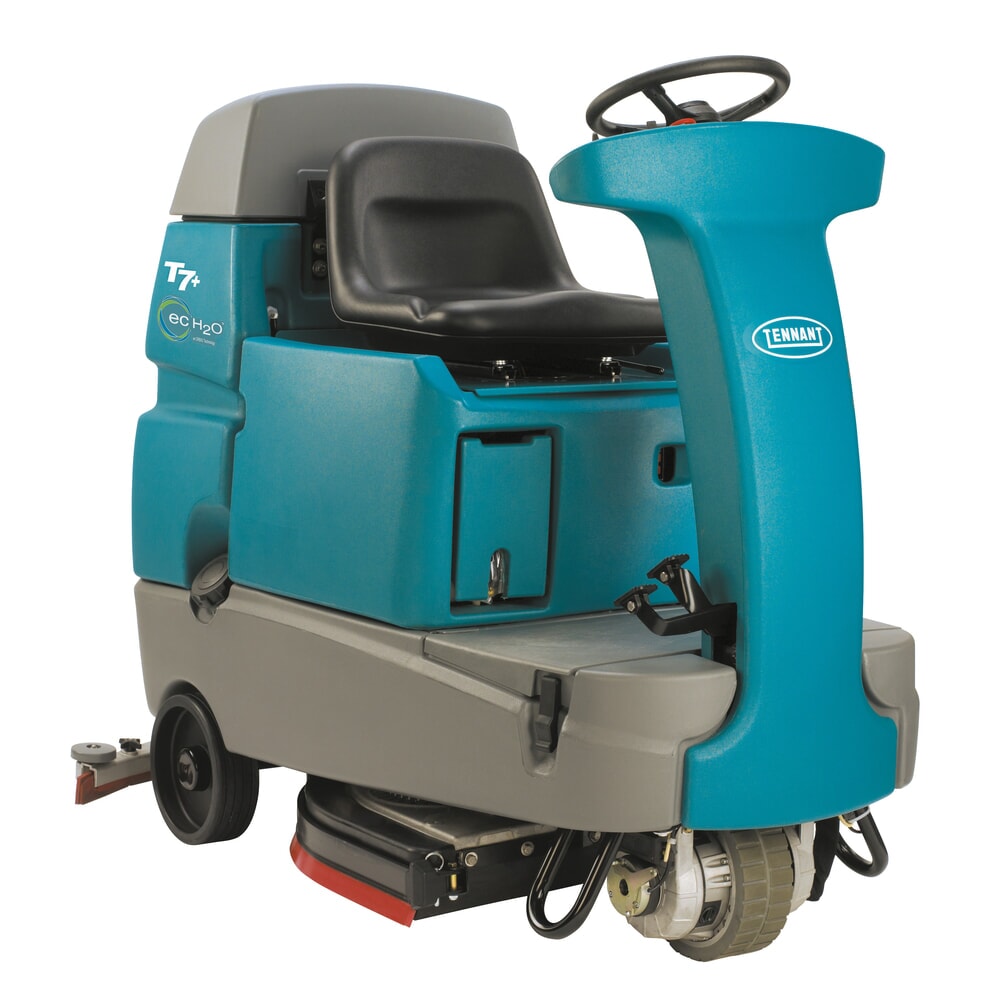 Produktabbildung Nr. 2: Tennant® Aufsitz-Scheuersaugmaschine T7, mit Hygenic®-Tanks, mit 2 Schrubbtellern, größere Batterie