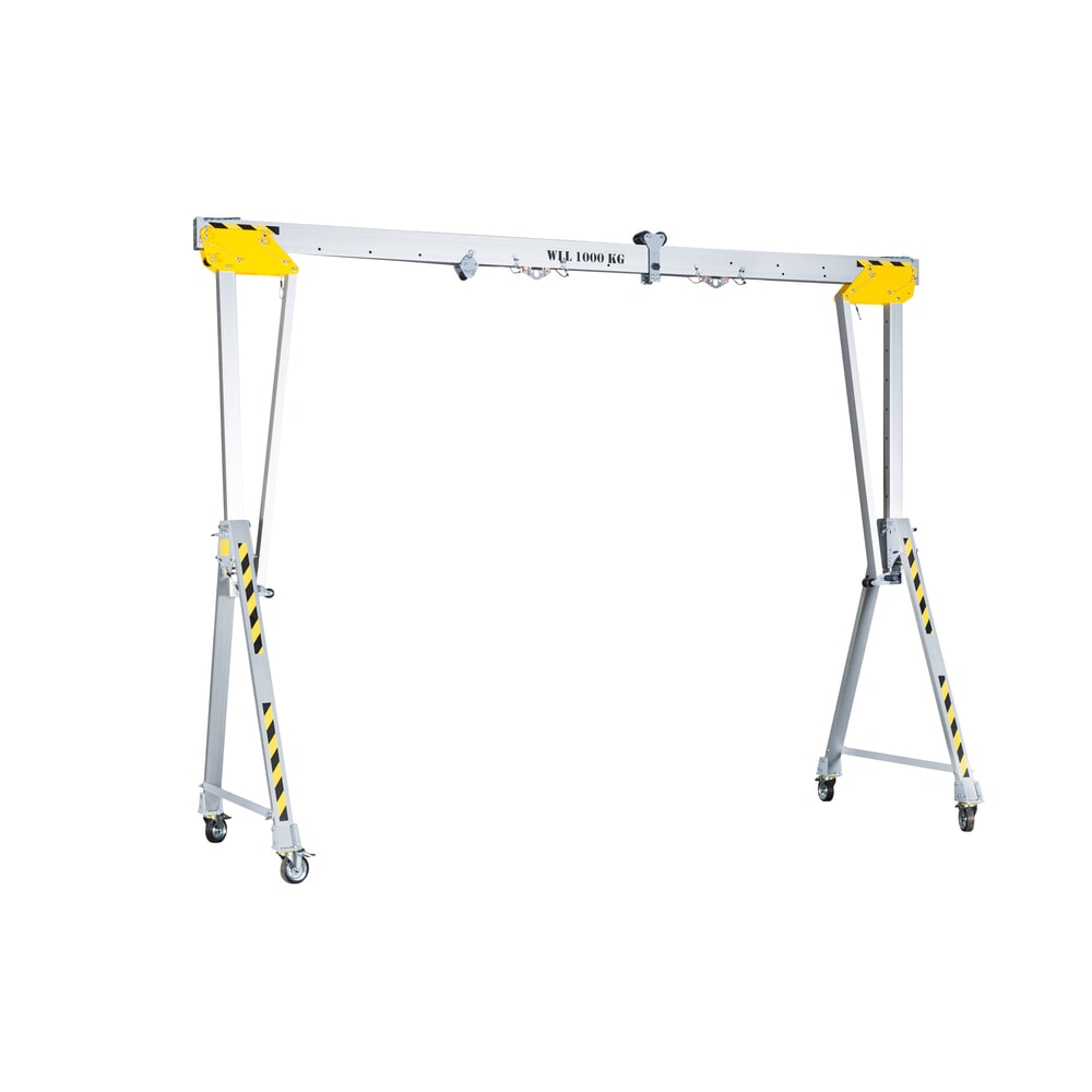 Produktabbildung Nr. 6: PLANETA Alu-Portalkran RLPK, inkl. Hebelzug, verfahrbar, Länge 2.000 mm, TK 1.750 kg, Größe S