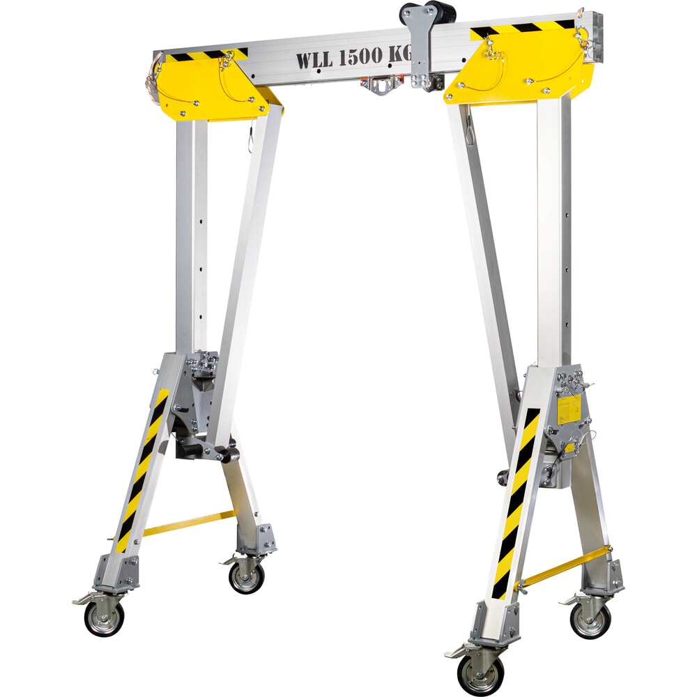 Produktabbildung Nr. 7: PLANETA Alu-Portalkran RLPK, inkl. Hebelzug, verfahrbar, Länge 2.000 mm, TK 1.750 kg, Größe S