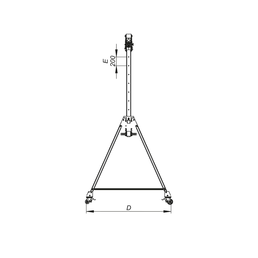 Produktabbildung Nr. 9: PLANETA Alu-Portalkran RLPK, inkl. Hebelzug, verfahrbar, Länge 2.000 mm, TK 1.750 kg, Größe S