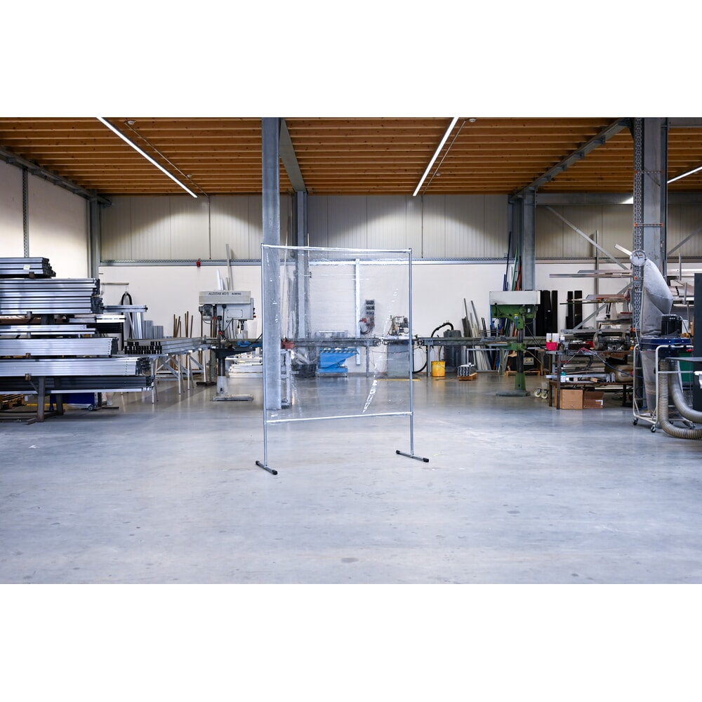 Produktabbildung Nr. 2: Schutzstellwand, BxH 1.400 x 2.000 mm, transparent