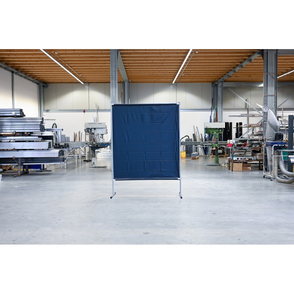 Schweißer-Schutzstellwand, nach ISO EN 25980 (EN 1598), BxH 1.400 x 2.000 mm, dunkelgrün/matt Produktabbildung Nr. 4: Schweißer-Schutzstellwand, nach ISO EN 25980 (EN 1598), BxH 1.400 x 2.000 mm, dunkelgrün/matt