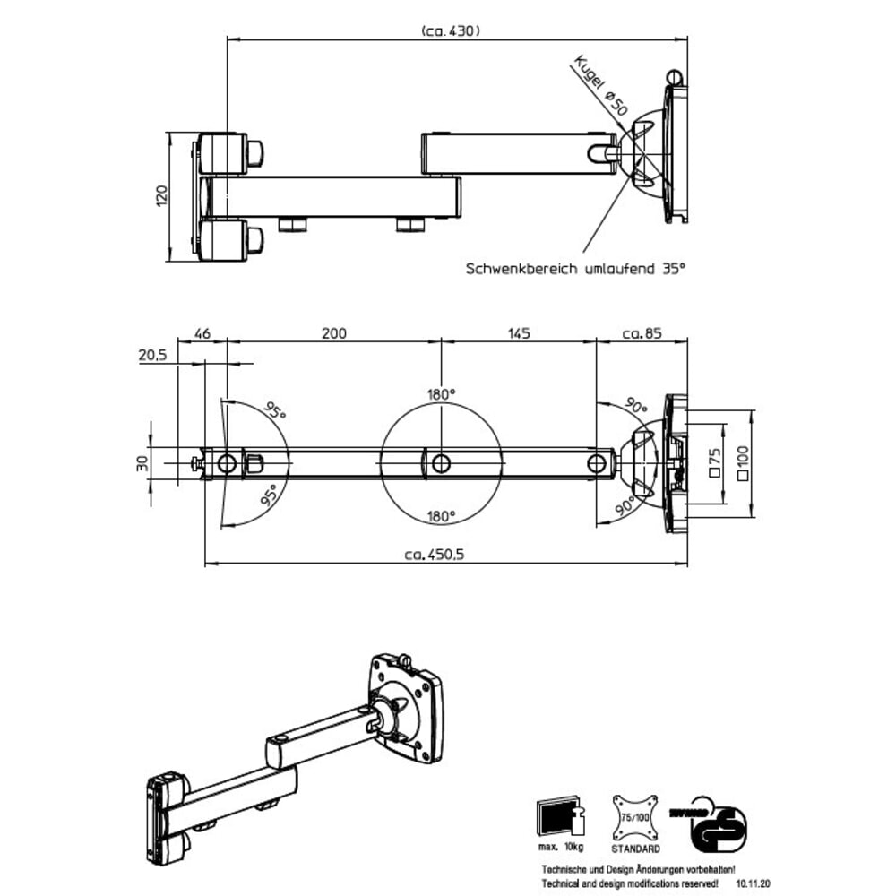 Produktabbildung Nr. 13: HEMMDAL Elektrisch höhenverstellbarer Packtisch ERGO 2, Komplett-Set, Tragfähigkeit 200 kg, HxBxT 720-1.220 x 1.600 x 750 mm