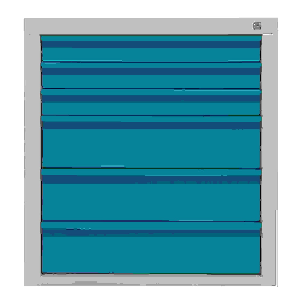 Produktabbildung: HEMMDAL Schubladenschrank Classic, 6 Schubladen, HxBxT 750 x 700 x 435 mm, lichtgrau/lichtblau