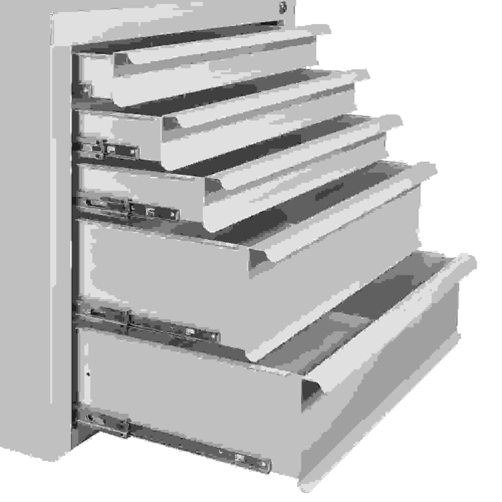 Produktabbildung Nr. 4: HEMMDAL Schubladenschrank Classic, 5 Schubladen, HxBxT 600 x 700 x 435 mm, lichtgrau