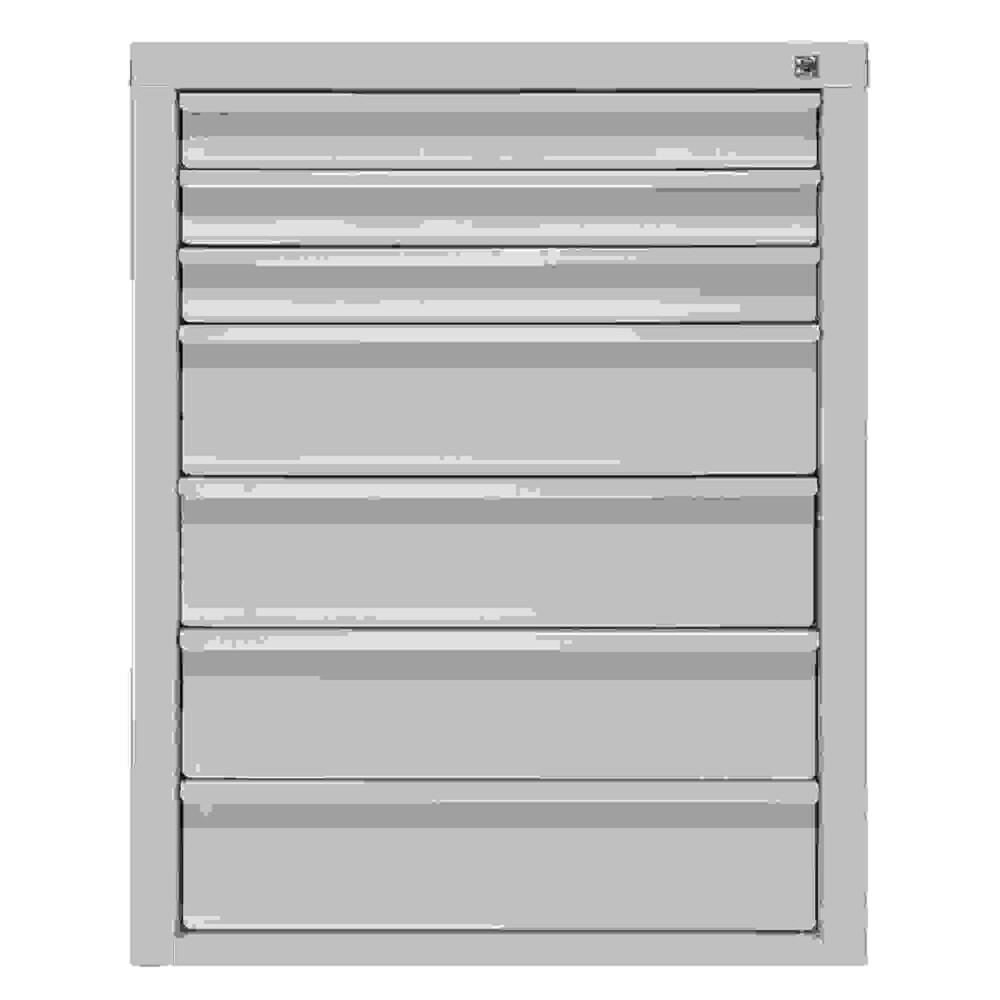 Produktabbildung: HEMMDAL Schubladenschrank Classic, 7 Schubladen, HxBxT 900 x 700 x 435 mm, lichtgrau