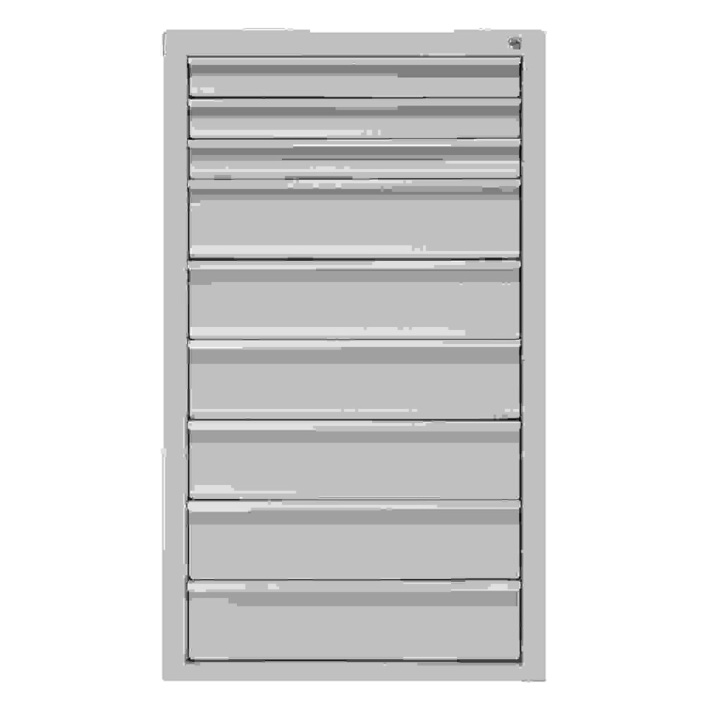 Produktabbildung: HEMMDAL Schubladenschrank Classic, 9 Schubladen, HxBxT 1200 x 700 x 435 mm, lichtgrau