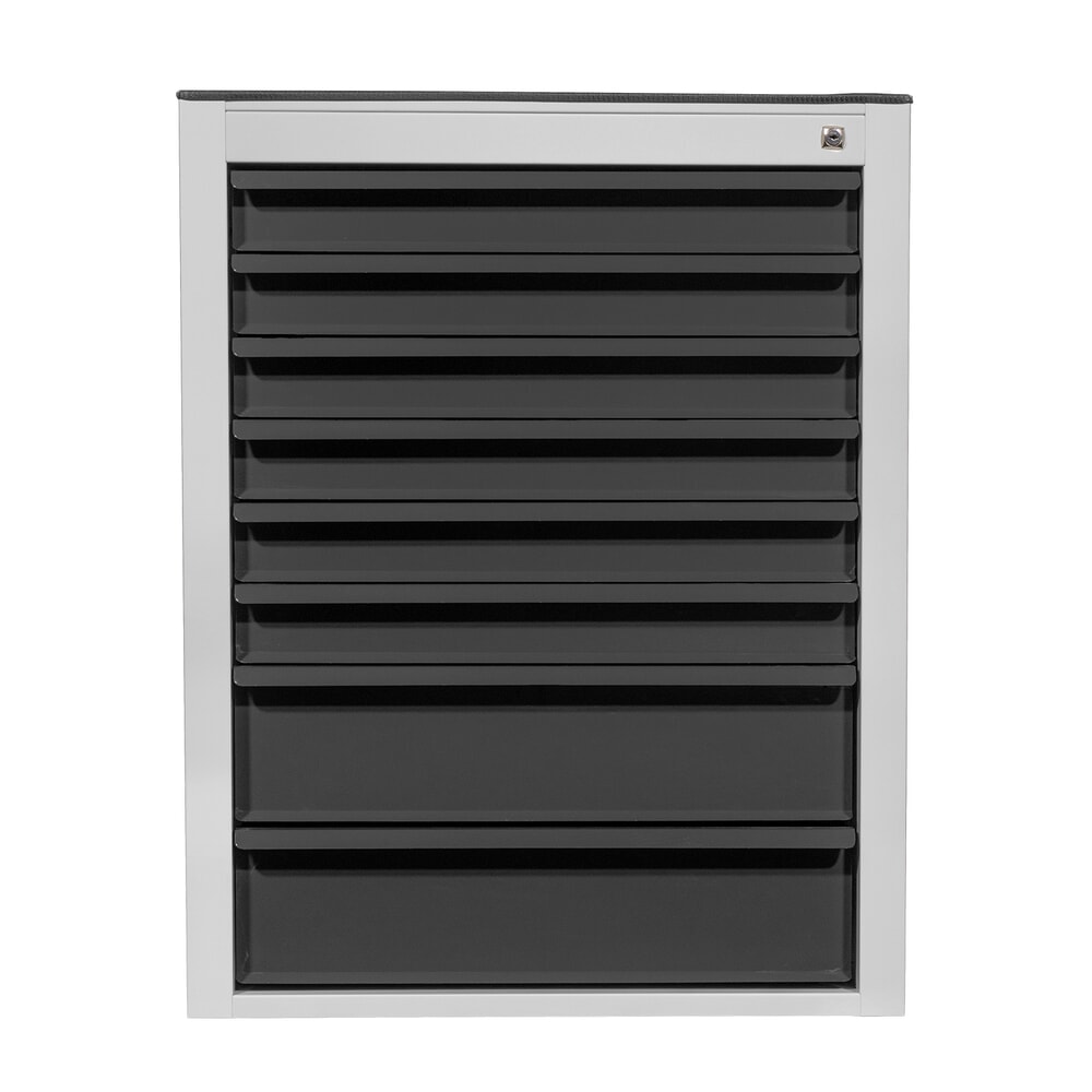 Produktabbildung Nr. 1: HEMMDAL Schubladenschrank Maxi, 8 Schubladen, HxBxT 900 x 710 x 550 mm, lichtgrau/anthrazitgrau
