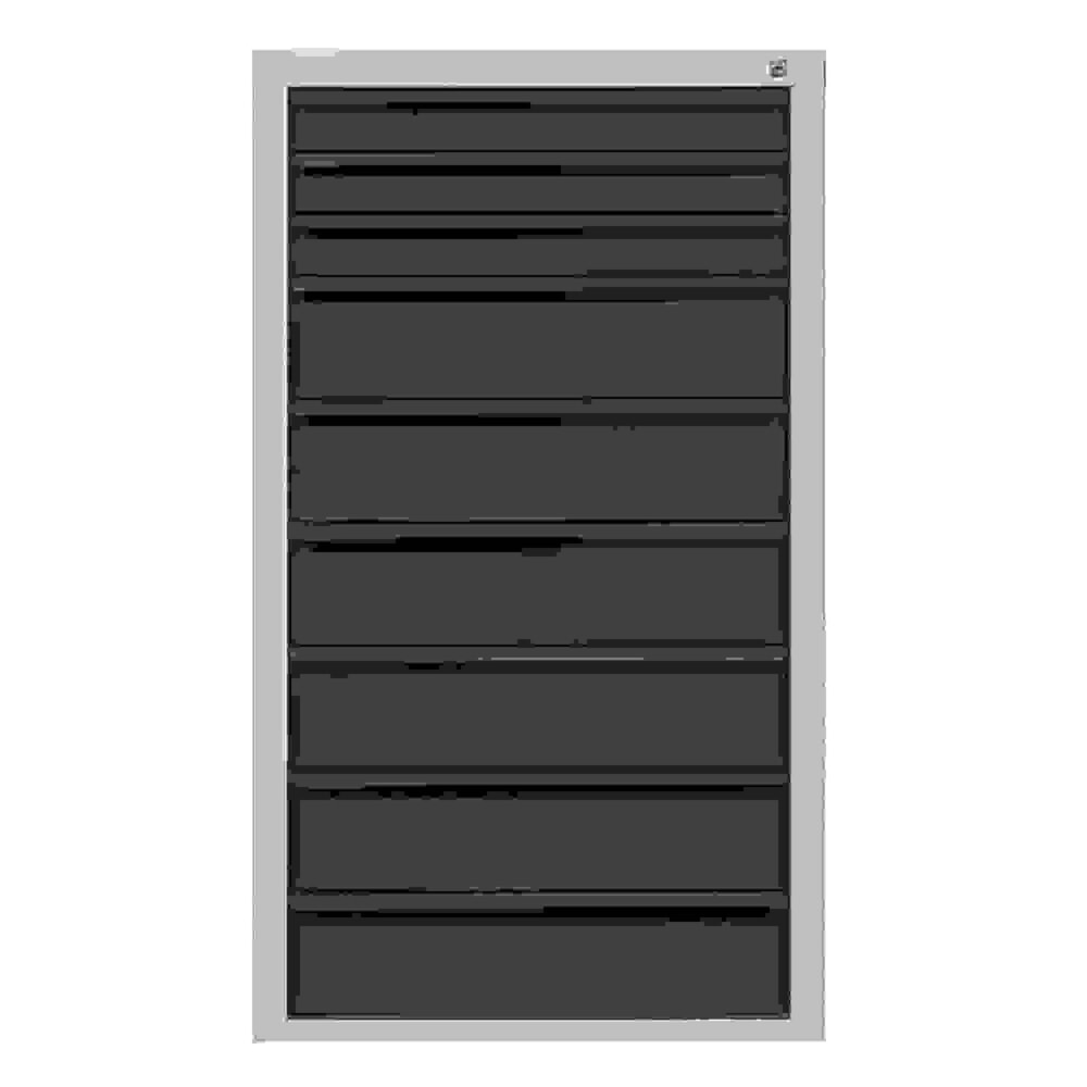 Produktabbildung: HEMMDAL Schubladenschrank Classic, 9 Schubladen, HxBxT 1200 x 700 x 435 mm, lichtgrau/anthrazitgrau