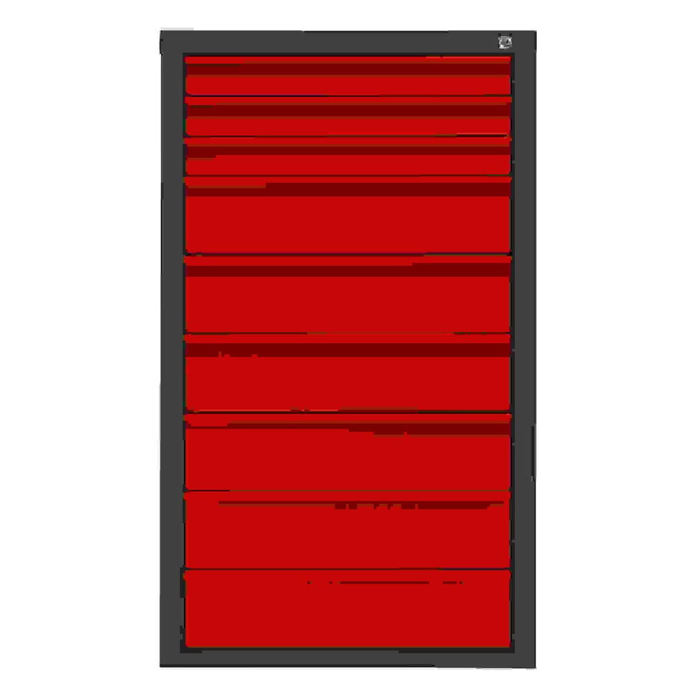 Produktabbildung: HEMMDAL Schubladenschrank Classic, 9 Schubladen, HxBxT 1200 x 700 x 435 mm, anthrazitgrau/verkehrsrot