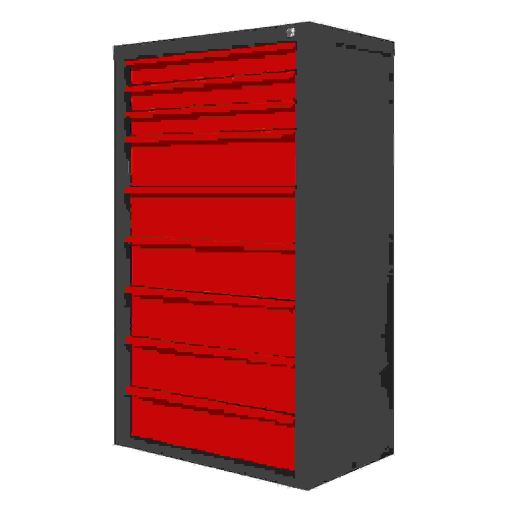 Produktabbildung Nr. 5: HEMMDAL Schubladenschrank Classic, 9 Schubladen, HxBxT 1200 x 700 x 435 mm, anthrazitgrau/verkehrsrot