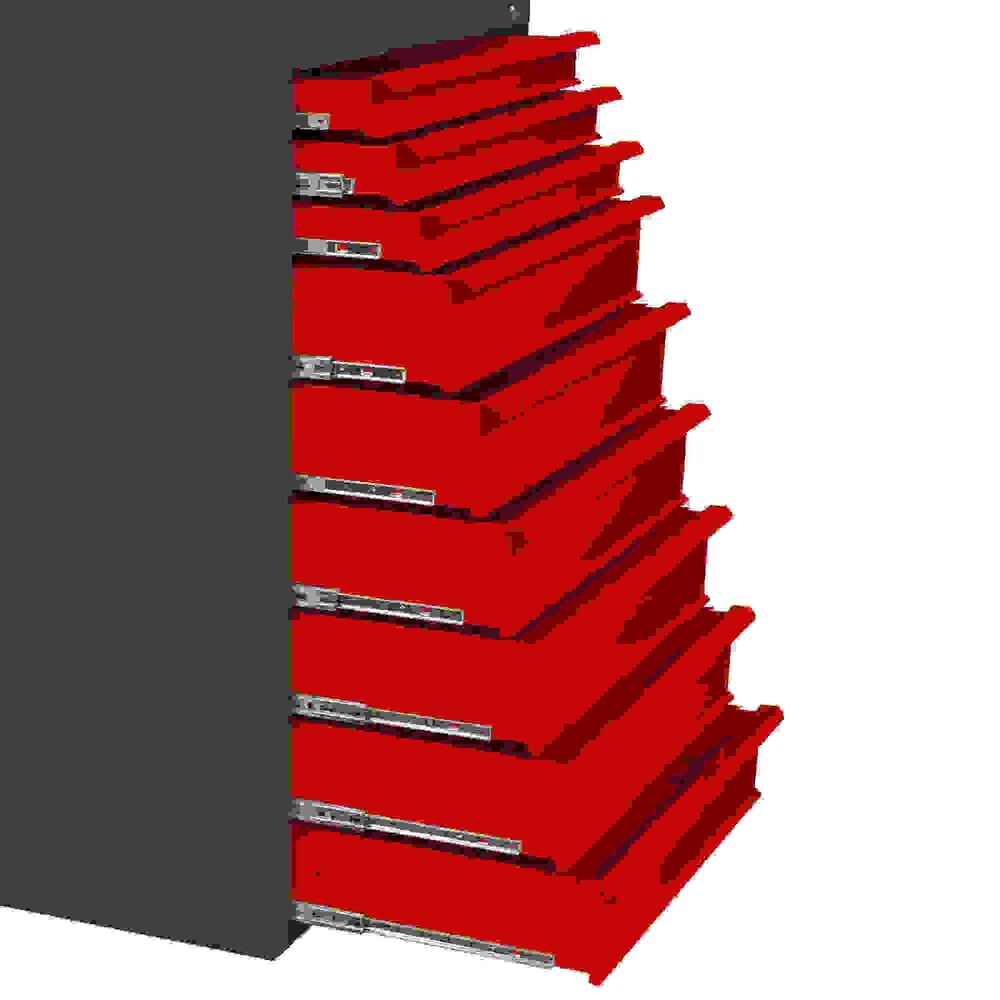 Produktabbildung Nr. 7: HEMMDAL Schubladenschrank Classic, 9 Schubladen, HxBxT 1200 x 700 x 435 mm, anthrazitgrau/verkehrsrot