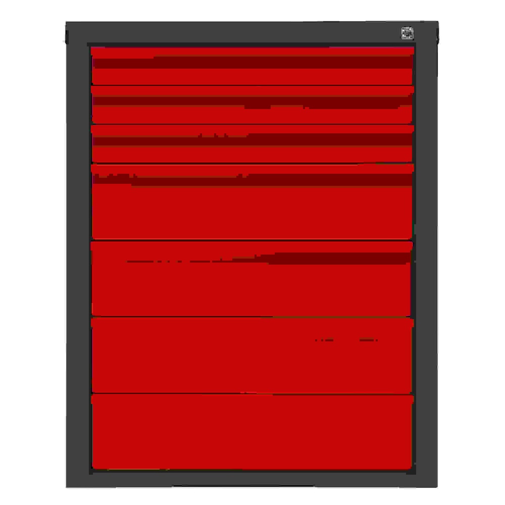 Produktabbildung: HEMMDAL Schubladenschrank Classic, 7 Schubladen, HxBxT 900 x 700 x 435 mm, anthrazitgrau/verkehrsrot