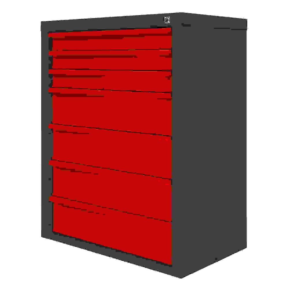 Produktabbildung Nr. 5: HEMMDAL Schubladenschrank Classic, 7 Schubladen, HxBxT 900 x 700 x 435 mm, anthrazitgrau/verkehrsrot