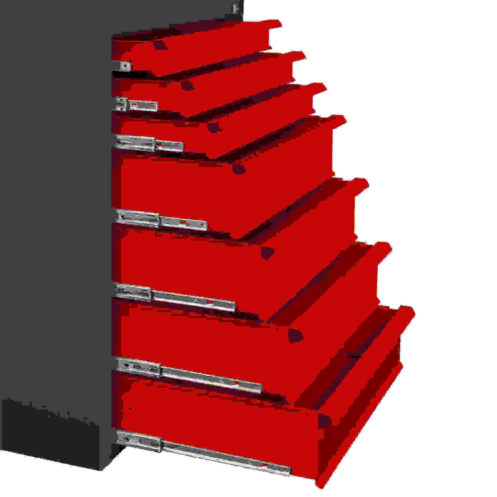 Produktabbildung Nr. 7: HEMMDAL Schubladenschrank Classic, 7 Schubladen, HxBxT 900 x 700 x 435 mm, anthrazitgrau/verkehrsrot