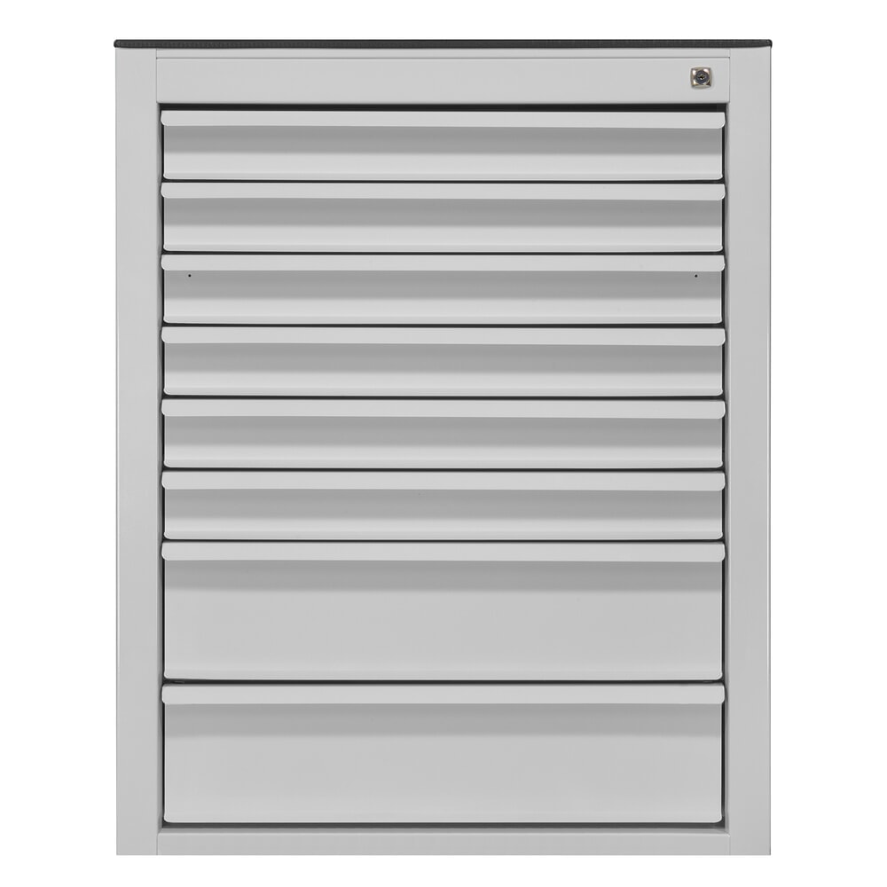Produktabbildung: HEMMDAL Schubladenschrank Maxi, 8 Schubladen, HxBxT 900 x 710 x 550 mm, lichtgrau