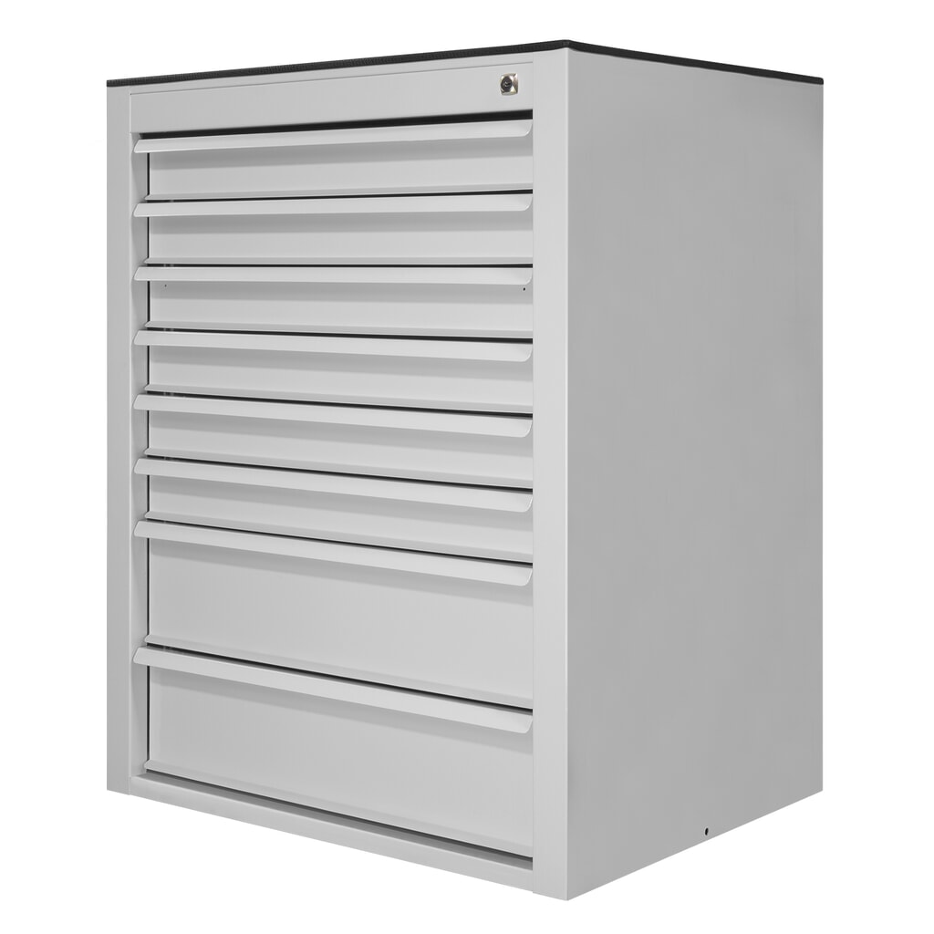 HEMMDAL Schubladenschrank Maxi, 8 Schubladen, HxBxT 900 x 710 x 550 mm, lichtgrau Produktabbildung Nr. 3: HEMMDAL Schubladenschrank Maxi, 8 Schubladen, HxBxT 900 x 710 x 550 mm, lichtgrau