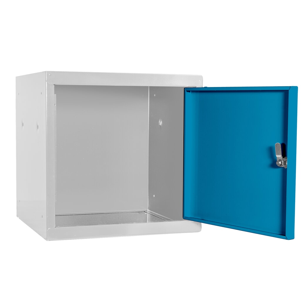 Produktabbildung Nr. 3: Steinbock® Schließfachwürfel, Drehriegelschloss, HxBxT 400 x 400 x 400 mm, lichtgrau/lichtblau