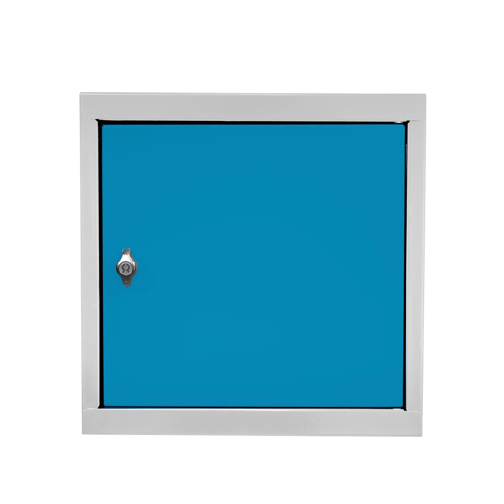 Steinbock® Schließfachwürfel, Drehriegelschloss, HxBxT 400 x 400 x 400 mm, lichtgrau/lichtblau Produktabbildung Nr. 1: Steinbock® Schließfachwürfel, Drehriegelschloss, HxBxT 400 x 400 x 400 mm, lichtgrau/lichtblau