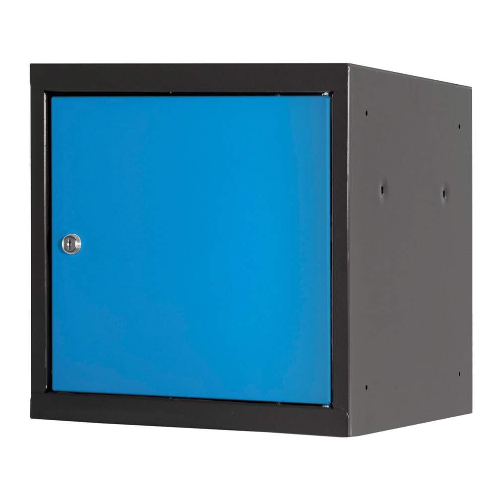 Produktabbildung Nr. 2: HEMMDAL Schließfachwürfel, Zylinderschloss, HxBxT 400 x 400 x 400 mm, anthrazitgrau/lichtblau