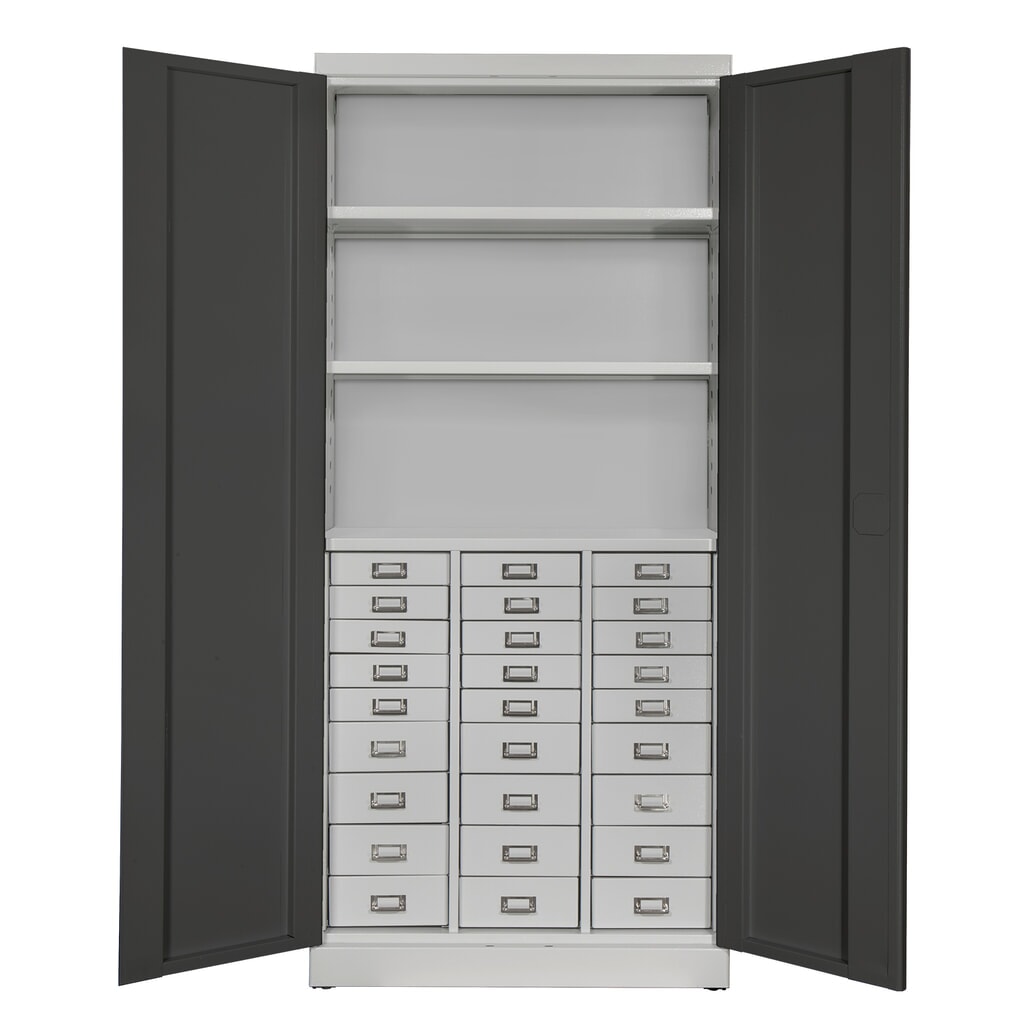 Steinbock® Werkzeugschrank, 27 Schubladen, 3 Fächer, lichtgrau/anthrazitgrau Produktabbildung Nr. 7: Steinbock® Werkzeugschrank, 27 Schubladen, 3 Fächer, lichtgrau/anthrazitgrau