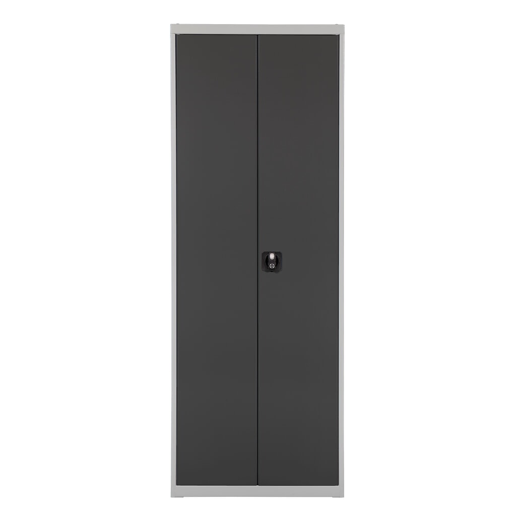 Steinbock® Flügeltüren-Magazinschrank, 48 Sichtlagerkästen Größe 3, 11 Fachböden, lichtgrau/anthrazitgrau Produktabbildung Nr. 3: Steinbock® Flügeltüren-Magazinschrank, 48 Sichtlagerkästen Größe 3, 11 Fachböden, lichtgrau/anthrazitgrau