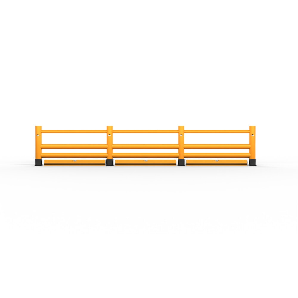 Produktabbildung Nr. 5: A.M.P.E.R.E. Rammschutzgeländer Rack Mammut®, Handlauf Doppelplanke Extra, Länge 4,00 m