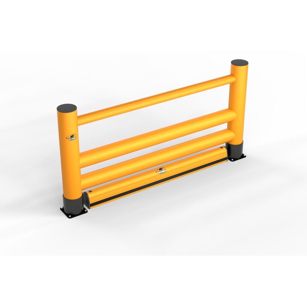 A.M.P.E.R.E. Rammschutzgeländer Rack Mammut®, Handlauf Doppelplanke Extra, Länge 2,00 m Produktabbildung: A.M.P.E.R.E. Rammschutzgeländer Rack Mammut®, Handlauf Doppelplanke Extra, Länge 2,00 m
