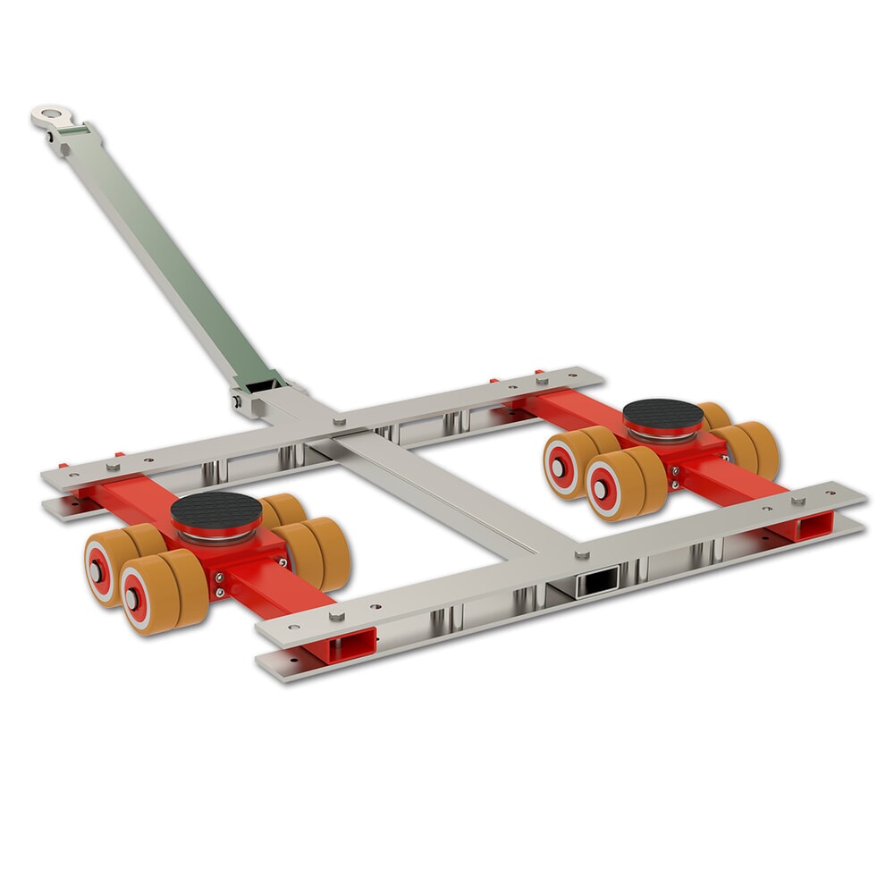Produktabbildung: JUNG Tandemlenk-Transportfahrwerk JTL 20 G Vu, JUWAthan®-Rollen, Tragfähigkeit 20 t