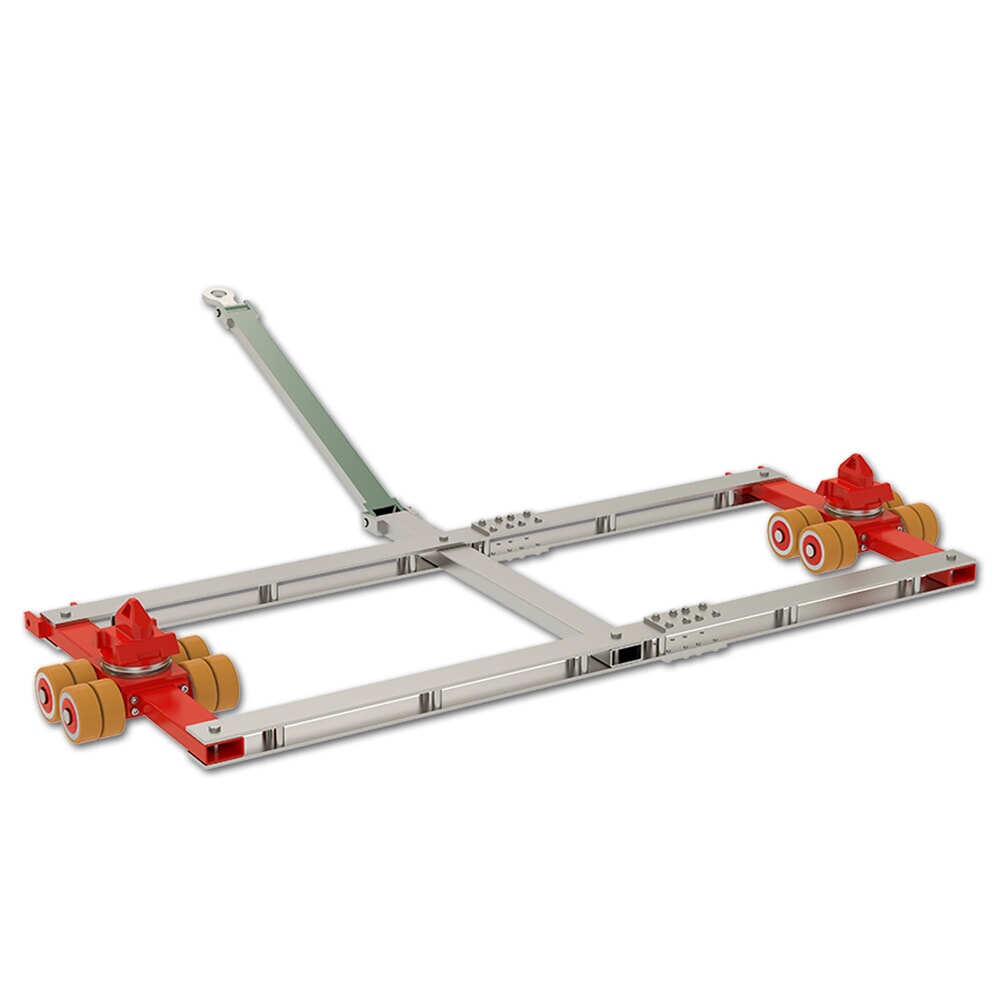 Produktabbildung: JUNG Tandemlenk-Transportfahrwerk JTL 20 G Vu, JUWAthan®plus-Rollen, Tragfähigkeit 20 t