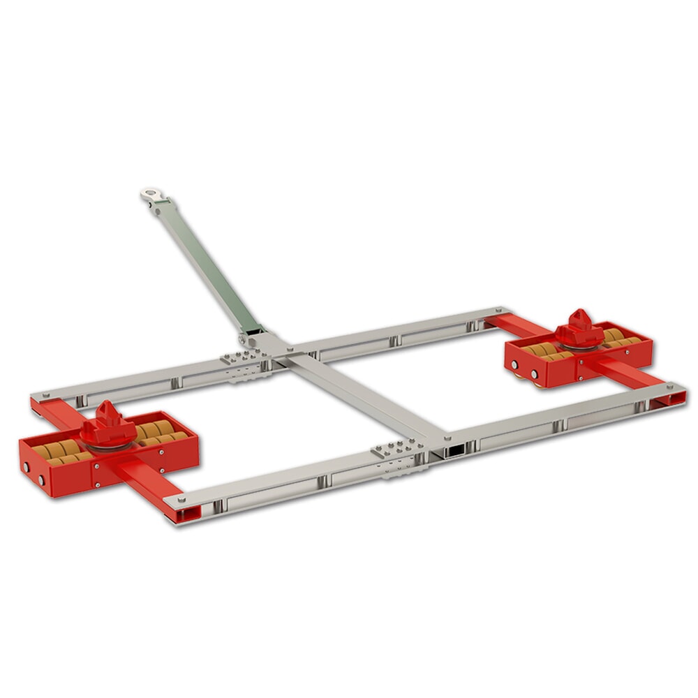 Produktabbildung: JUNG Tandemlenk-Transportfahrwerk JTLB 30 G Vu, JUWAthan®plus-Rollen, Tragfähigkeit 30 t