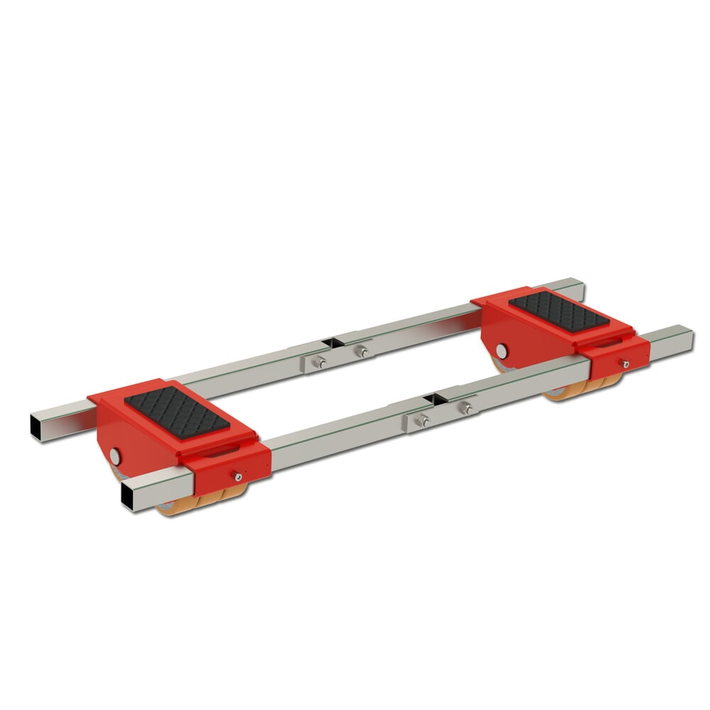 Produktabbildung: JUNG Transportfahrwerk JFB, JUWAthan®plus-Rollen, 2 Verbindungsstangen, Tragfähigkeit 15 t