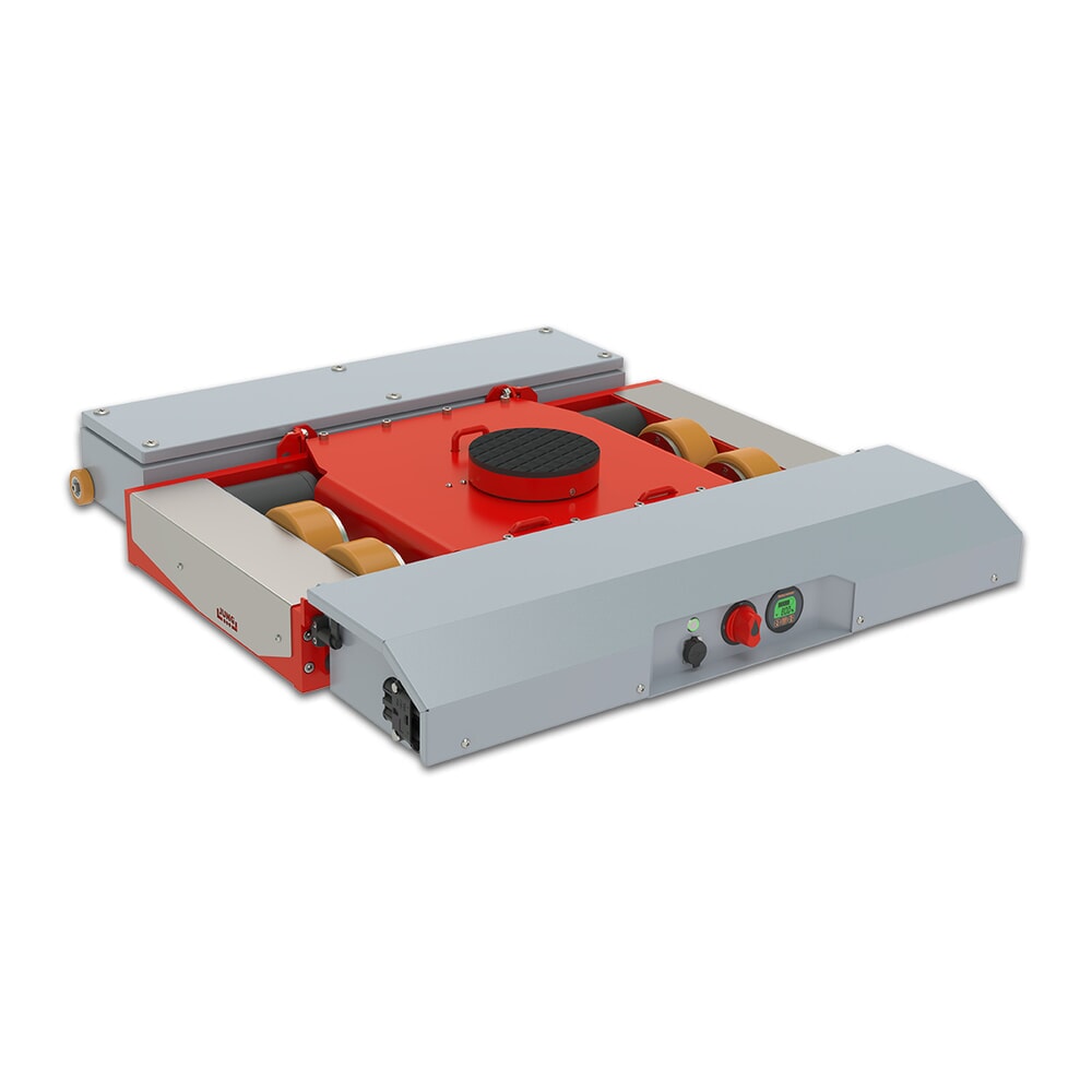 Produktabbildung: JUNG elektrisches Transportfahrwerk JLA-e, 5/12 G, lenkbar, Hub, Tragfähigkeit 5 t, Zuglast 12 t