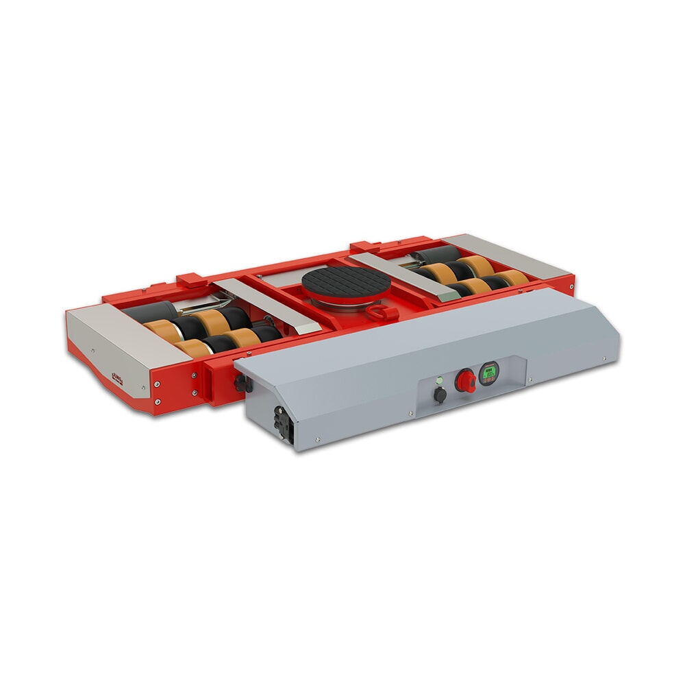 Produktabbildung: JUNG elektrisches Transportfahrwerk JLA-e, 15/30 G, lenkbar, Tragfähigkeit 15 t, Zuglast 30 t