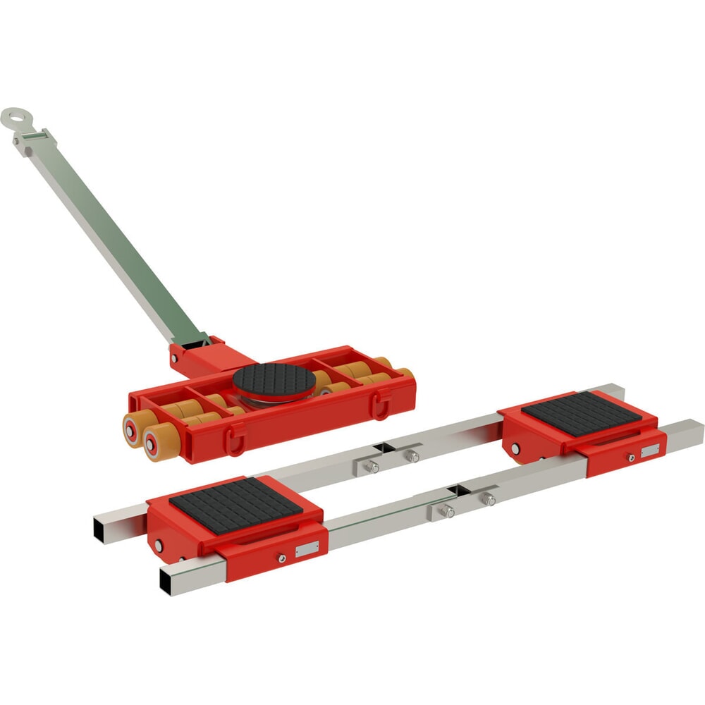 Produktabbildung: JUNG Transportfahrwerk JFB, JUWAthan®plus-Rollen, Verbindungsstange, Tragfähigkeit 16 t