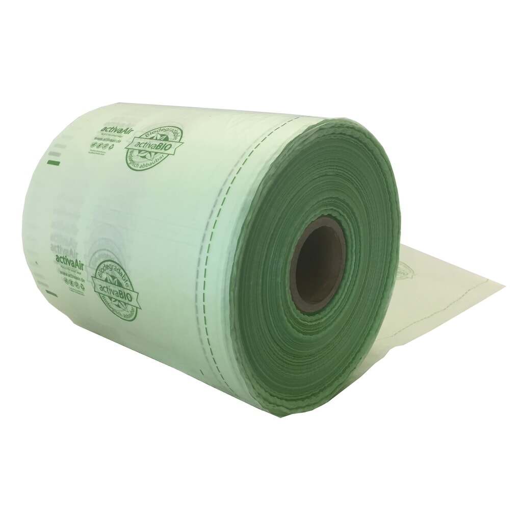 activaAir® Luftpolsterbeutel Biodegredable, BxL 100 mm x 200 mm, 700 Laufmeter/Rolle, 2 Rollen/VE Produktabbildung: activaAir® Luftpolsterbeutel Biodegredable, BxL 100 mm x 200 mm, 700 Laufmeter/Rolle, 2 Rollen/VE
