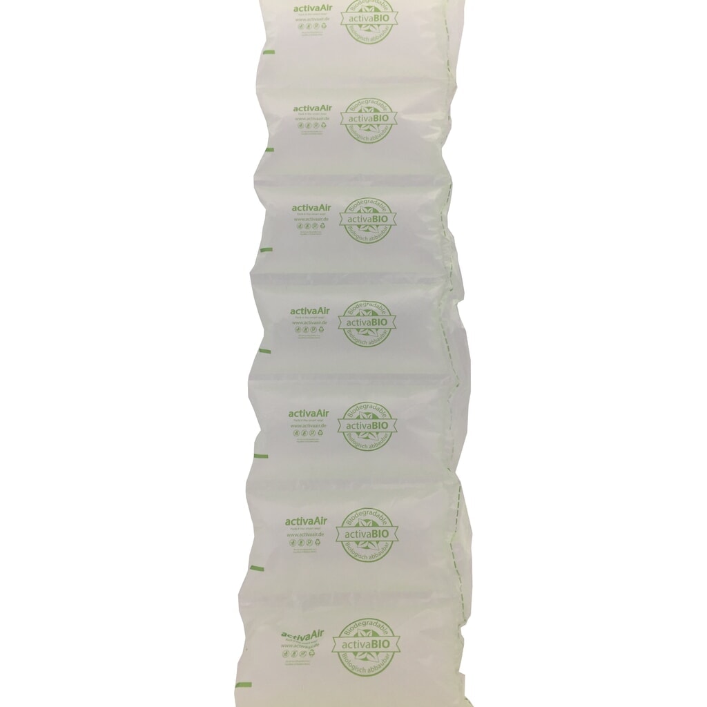 activaAir® Luftpolsterbeutel Biodegredable, BxL 100 mm x 200 mm, 700 Laufmeter/Rolle, 2 Rollen/VE Produktabbildung Nr. 2: activaAir® Luftpolsterbeutel Biodegredable, BxL 100 mm x 200 mm, 700 Laufmeter/Rolle, 2 Rollen/VE