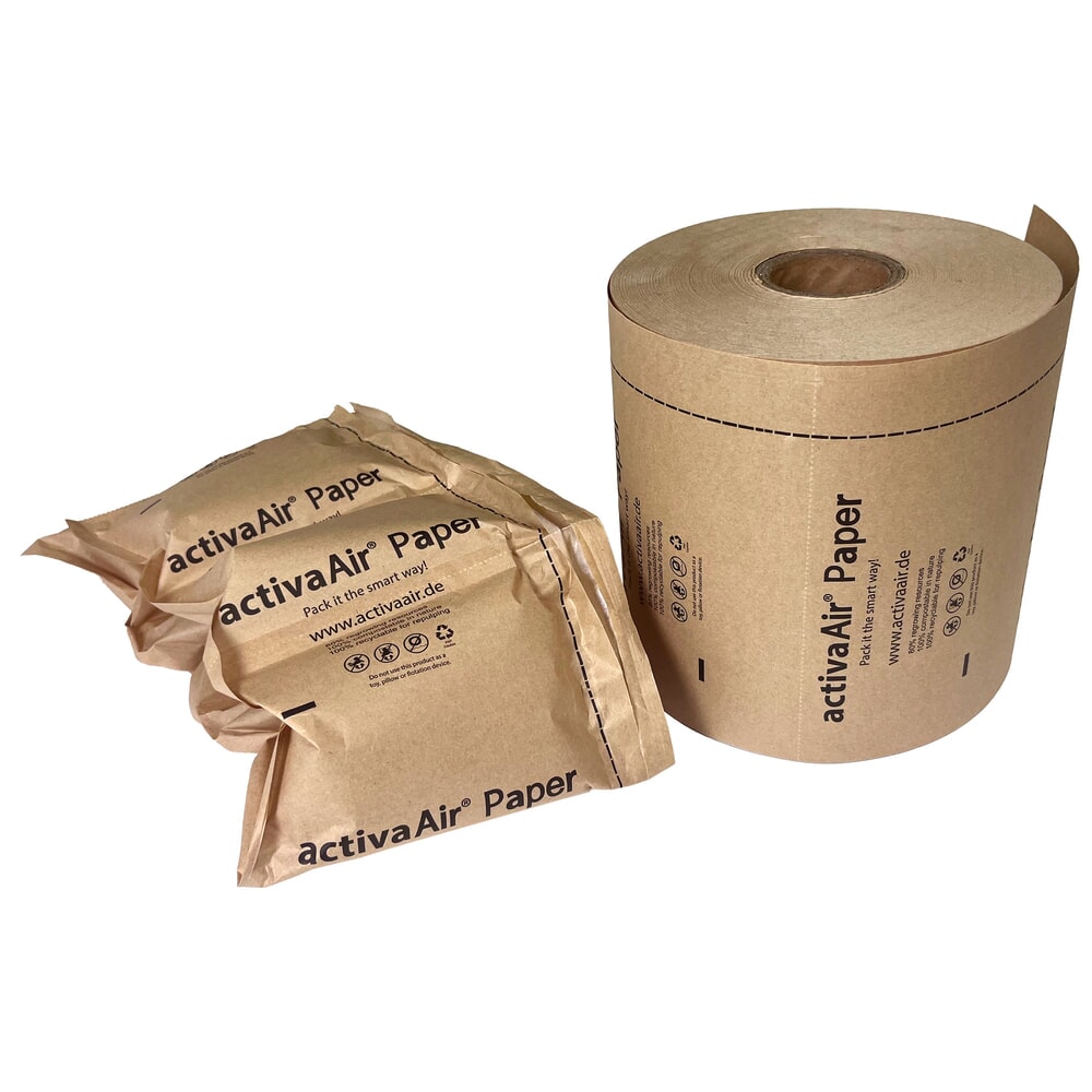 Produktabbildung: activaAir® Luftpolsterbeutel Paper, BxL 100 mm x 200 mm, 300 Laufmeter/Rolle