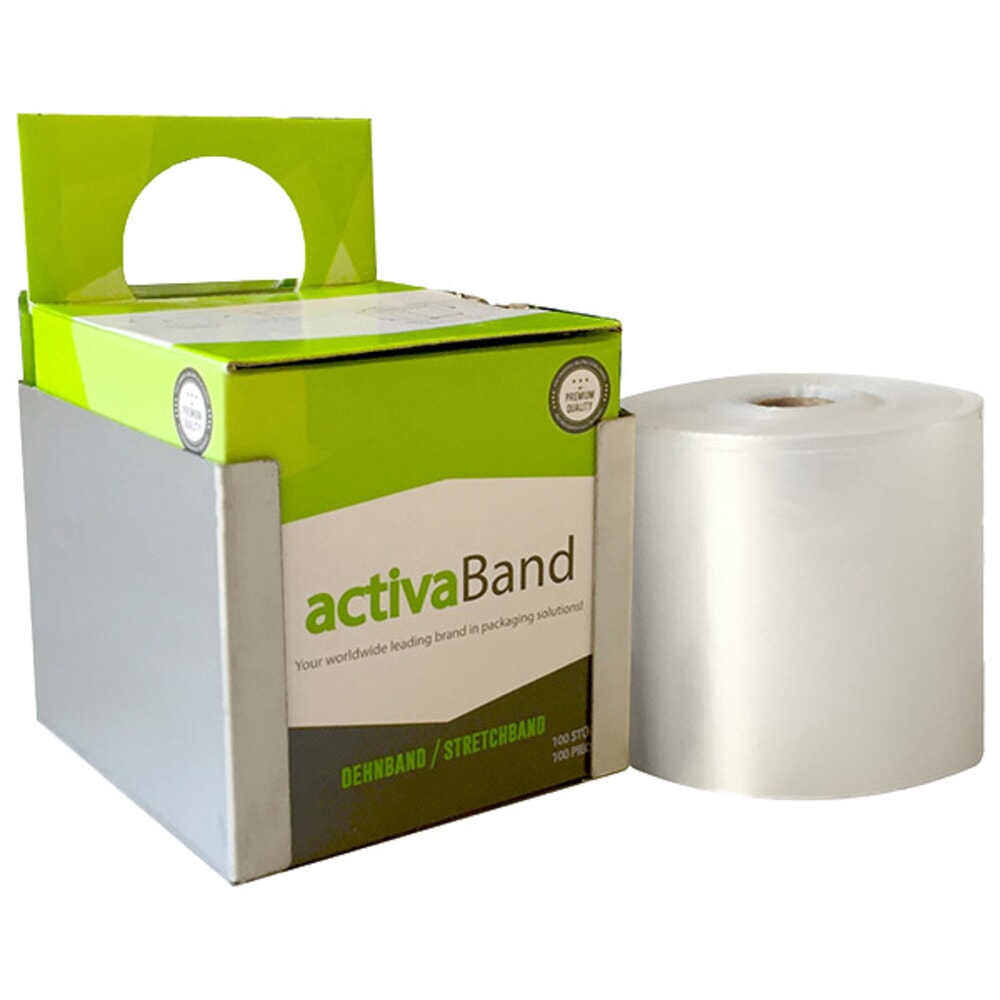 Produktabbildung: activaBand® Palettendehnband, BxL 100 mm x 1200 mm, transparent