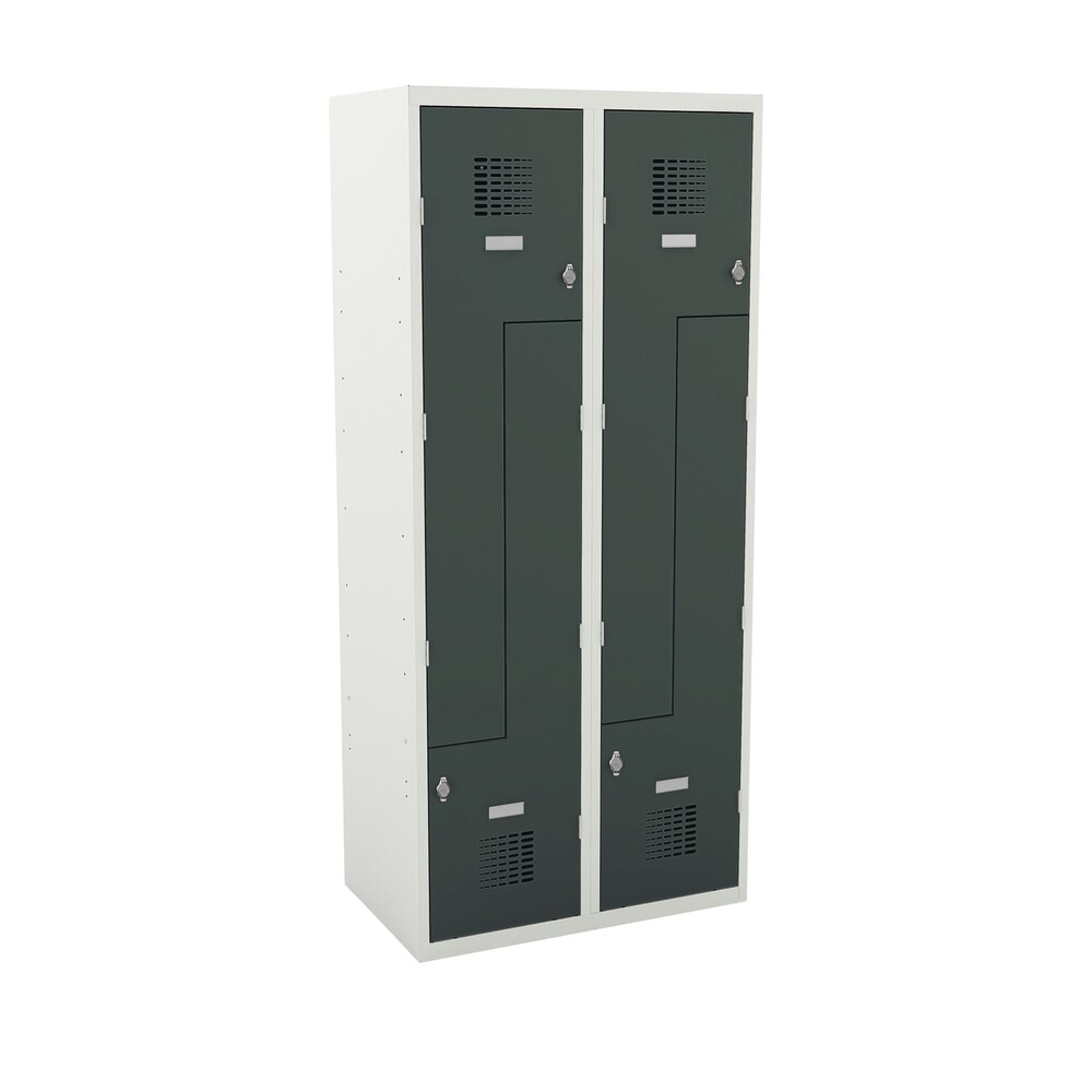 Product afbeelding: Steinbock® Z-kast, 4 compartimenten, draaigrendelslot, hxbxd 1.800 x 800 x 500 mm, lichtgrijs/antracietgrijs