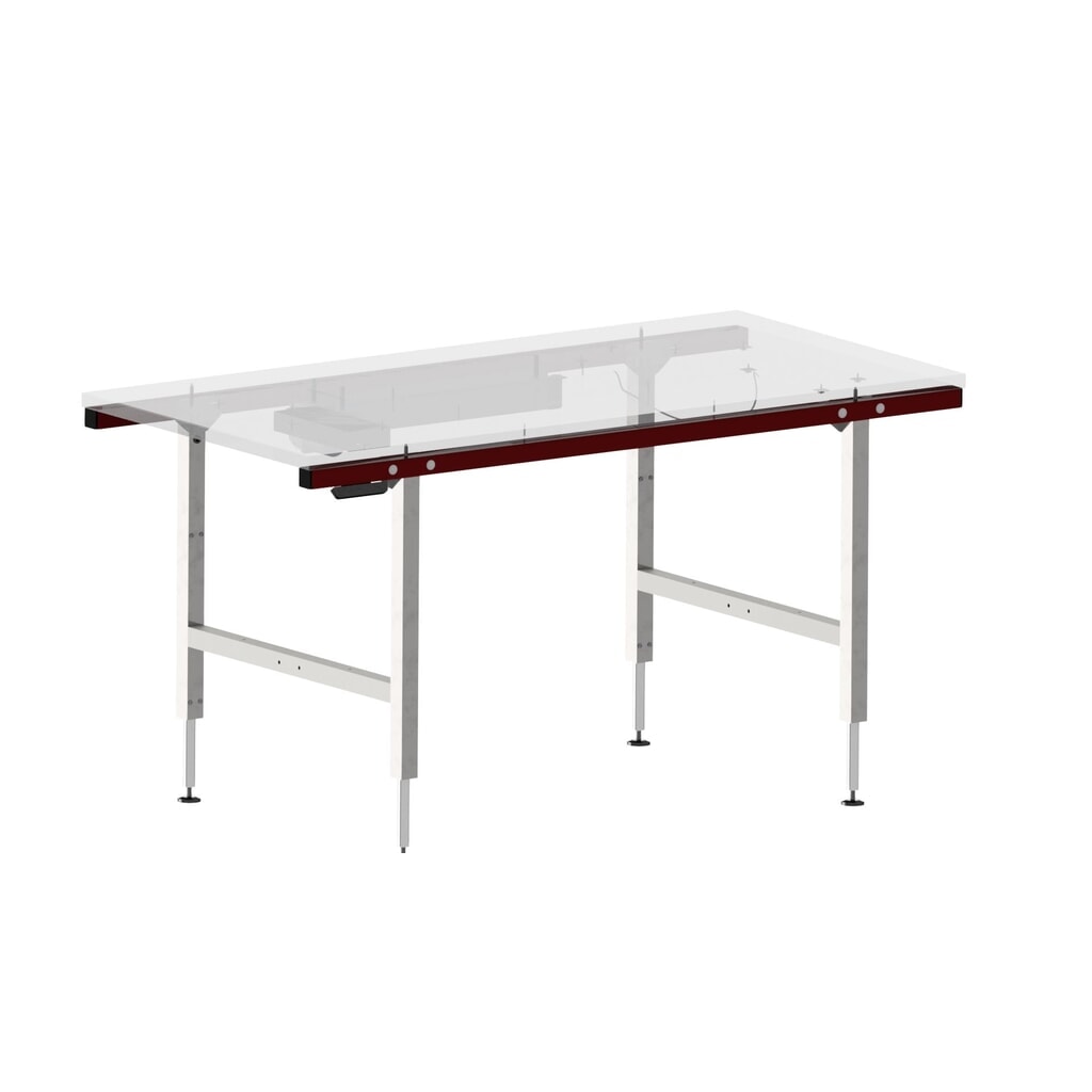 Rocholz Höhenverstellbarer Packtisch SYSTEM 2000, elektrisch, HxBxT 710–960 mm x 1600 mm x 800 mm Produktabbildung: Rocholz Höhenverstellbarer Packtisch SYSTEM 2000, elektrisch, HxBxT 710–960 mm x 1600 mm x 800 mm