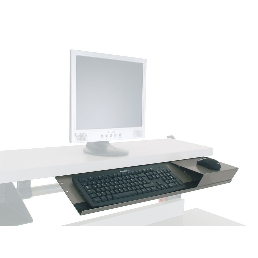 Produktabbildung: Tastatur- und Mausablage für Rocholz Packtisch SYSTEM 2000, HxBxT 20 mm x 760 mm x 210 mm