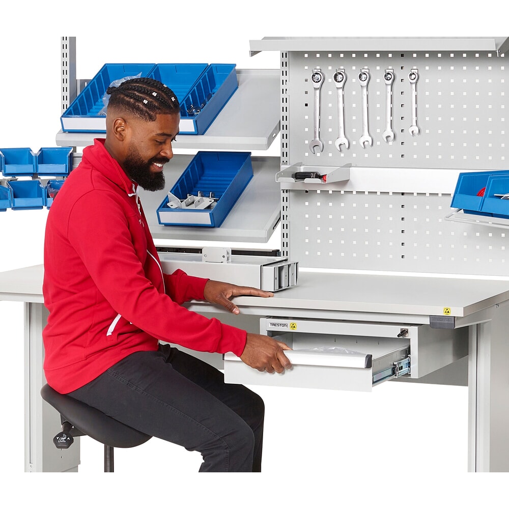 Produktabbildung Nr. 3: TRESTON Schubladenmagazin, 16 Schubladen, Tiefe 300 mm, blau