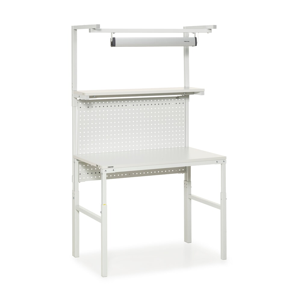Produktabbildung Nr. 5: TRESTON Arbeitstisch mit Etagenbord, höhenverstellbar, TK 300 kg, BxT 1.800 x 700 mm