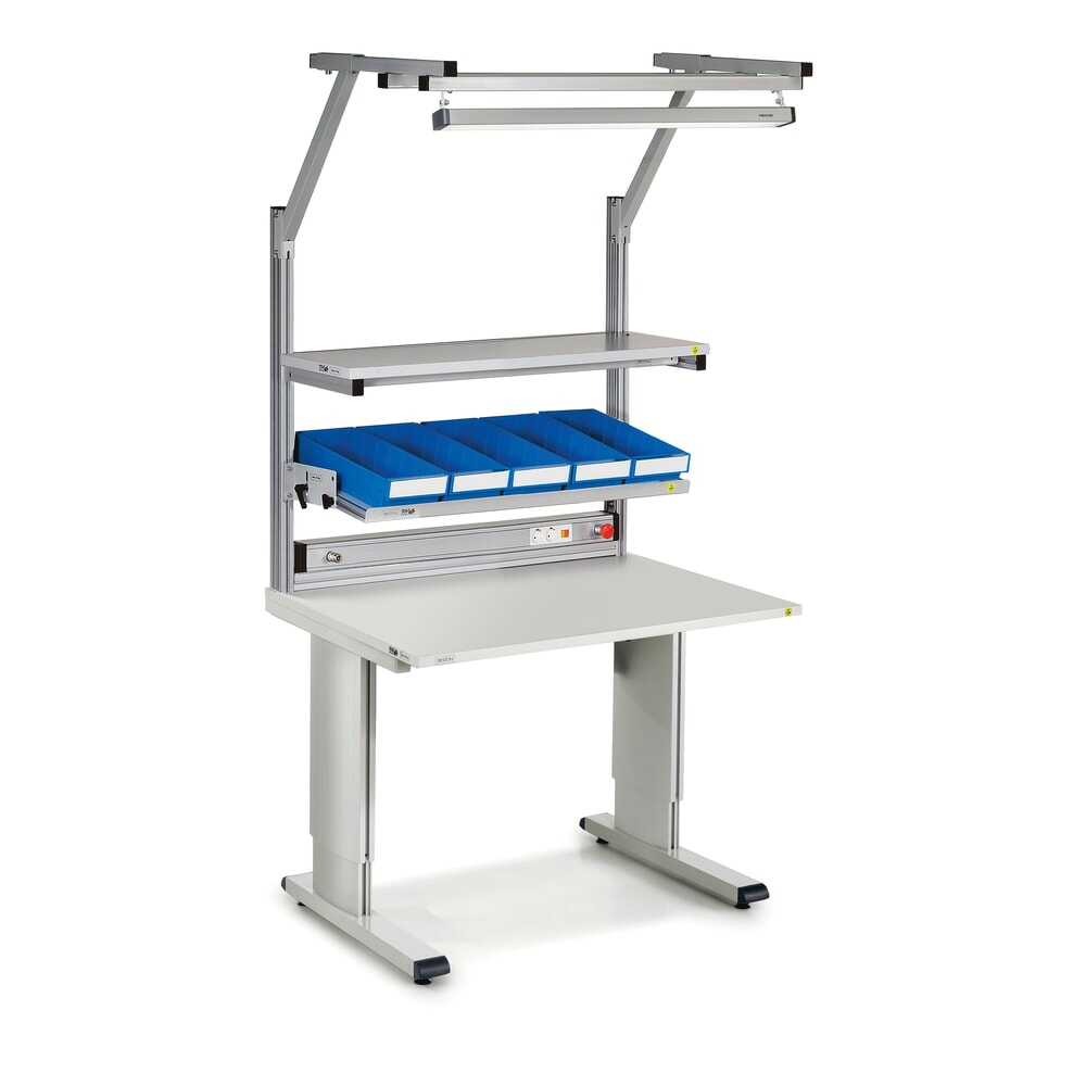 Produktabbildung Nr. 3: TRESTON Arbeitstisch, Typ WB, höhenverstellbar, manuell, BxT 1.073 x 800 mm
