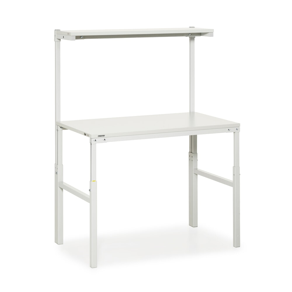 Produktabbildung: TRESTON TPH-Arbeitstisch mit Etagenboard, ESD, manuell höhenverstellbar, BxT 1.200 x 700 mm