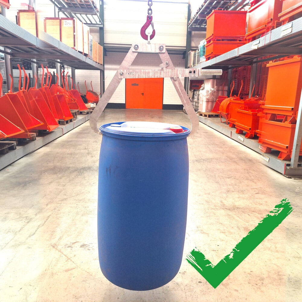 Productafbeelding nr. 2: Vatenklem Eichinger® voor kraan, 1 liggend vat, zuiver oranje