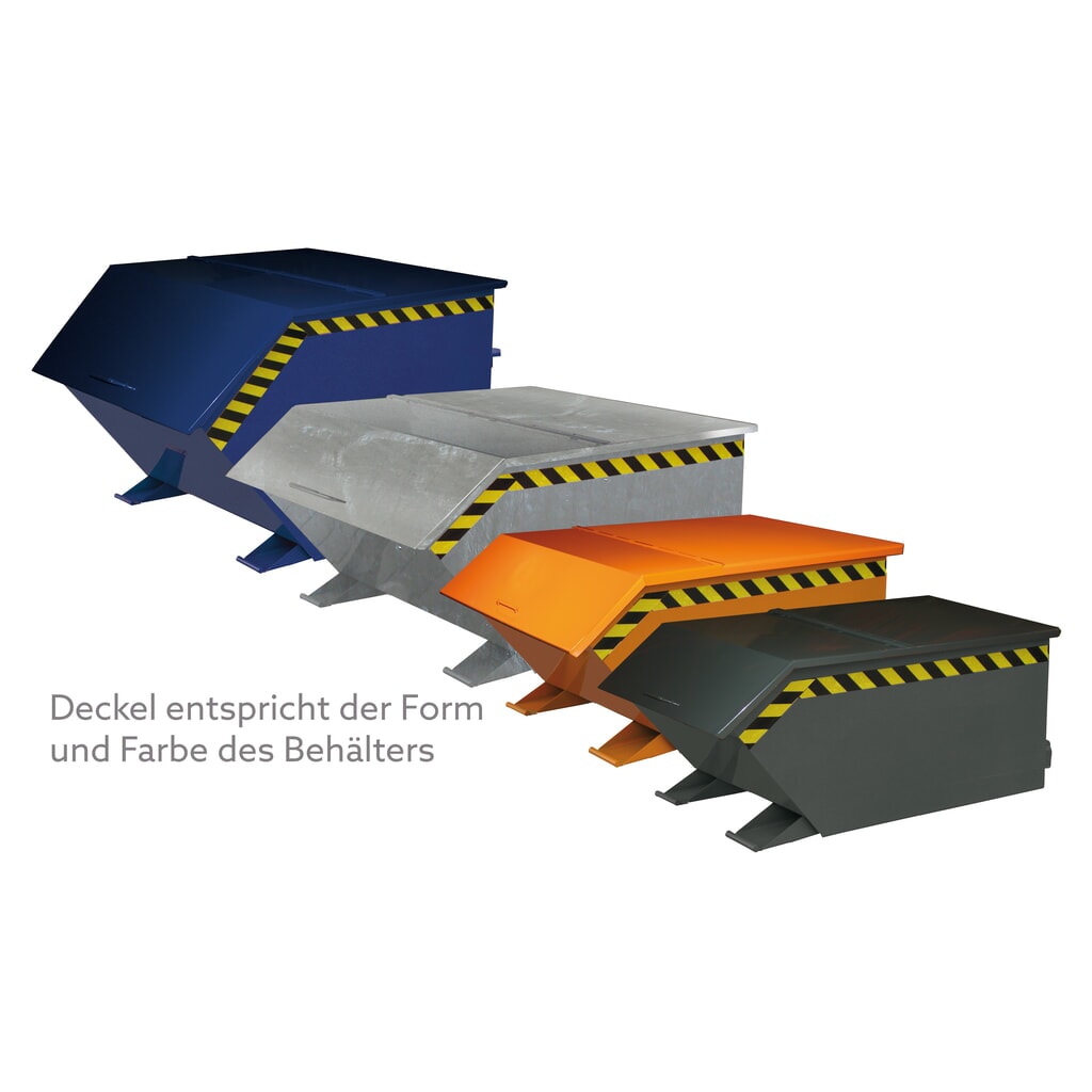 Produktabbildung: Deckel für Eichinger® Baustoff-Container mit Klappboden, Volumen 0,3 m³